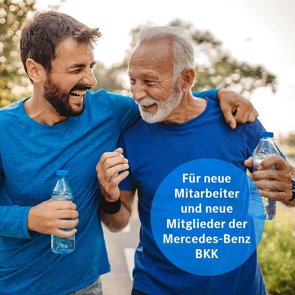 Mann mit Vater beim Joggen